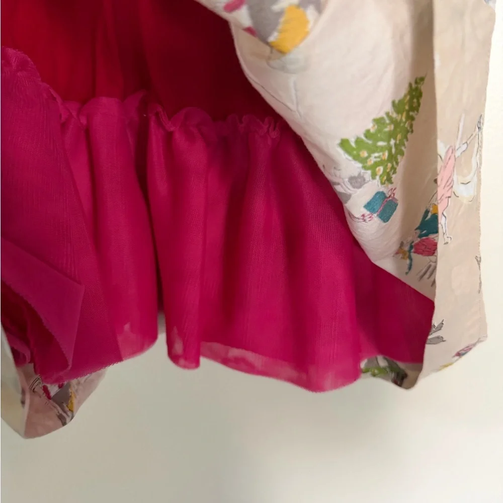 Vintage Joules Christmas Themed Girls Dress Sleeveless Size 4-5